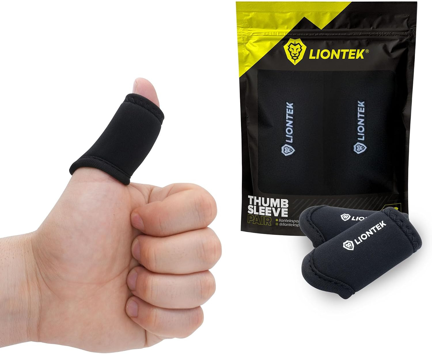 Thumb Sleeves Pair for Training, Weightlifting, BJJ, Golf, Basketball, & Ever…