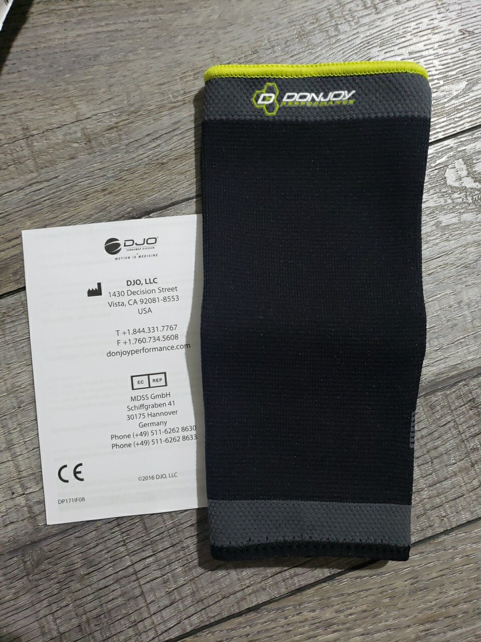 DonJoy Performance Knit Ankle Sleeve – Lightweight and Low-Profile, Sz L