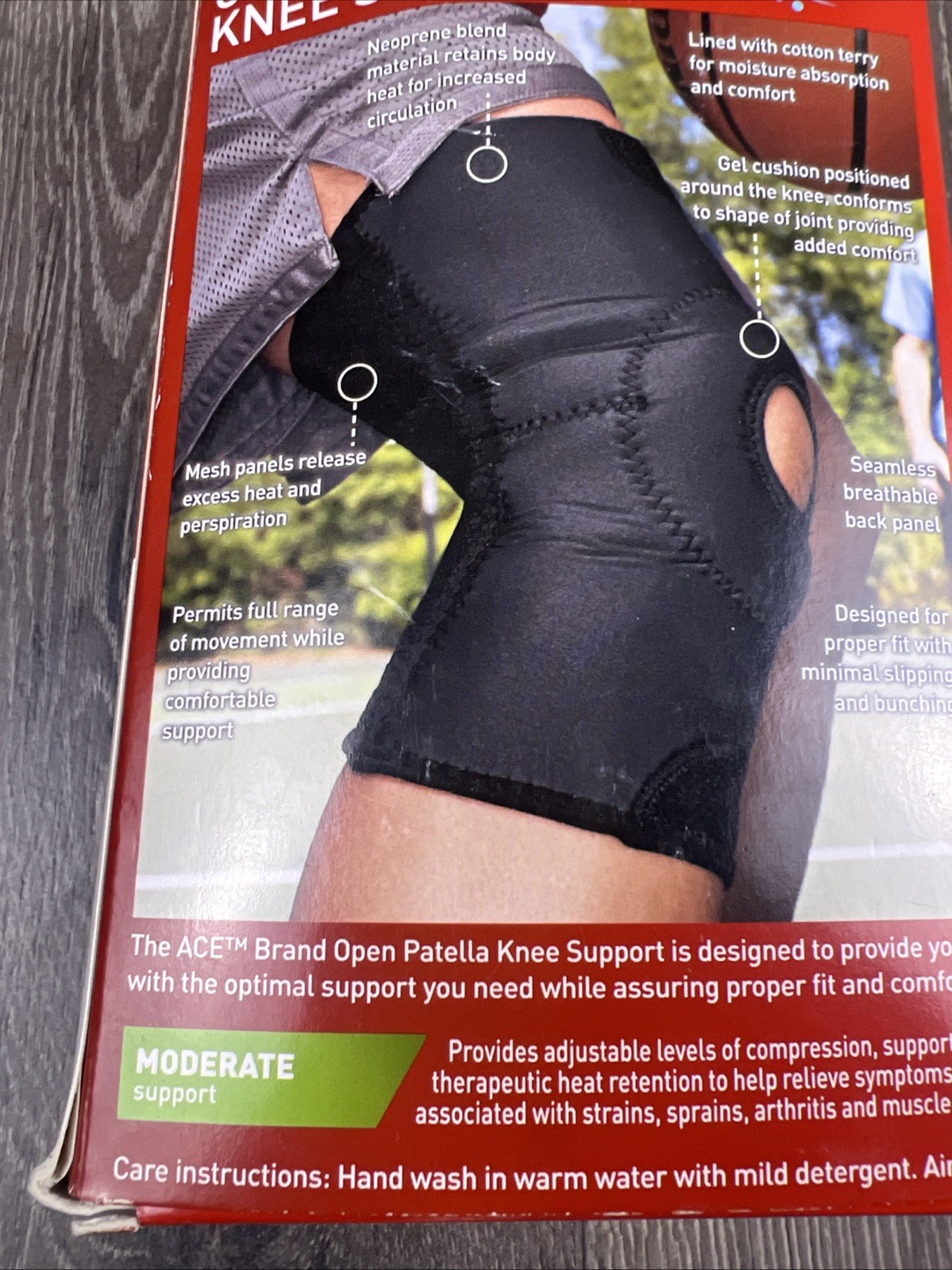 3M ACE Open Patella KNEE Support Level 2 Gel Cushion Size SM/M ~ 207732