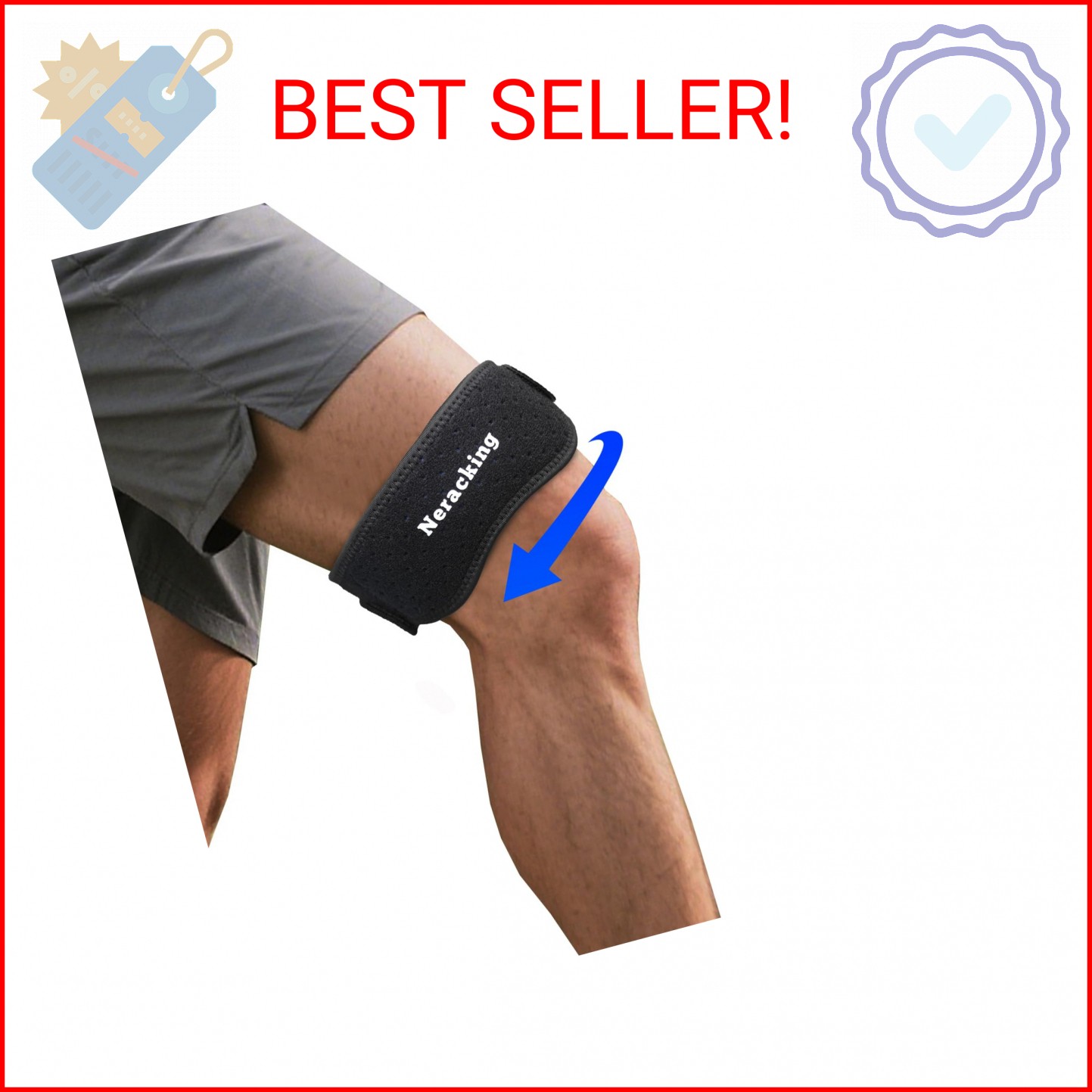 Neracking IT Band Strap, Adjustable IT Band Relief, Iliotibial Band Compression