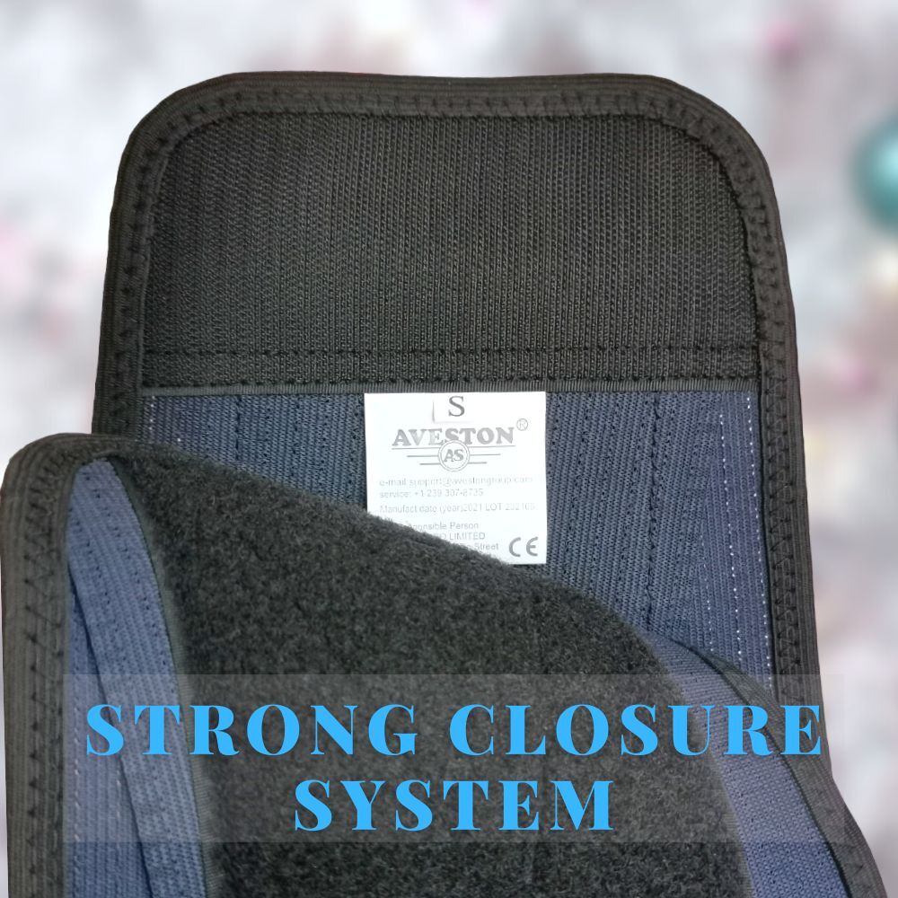 AVESTON Back Brace Lower Back Pain Relief Lumbar Support Belt Rigid Thin Light