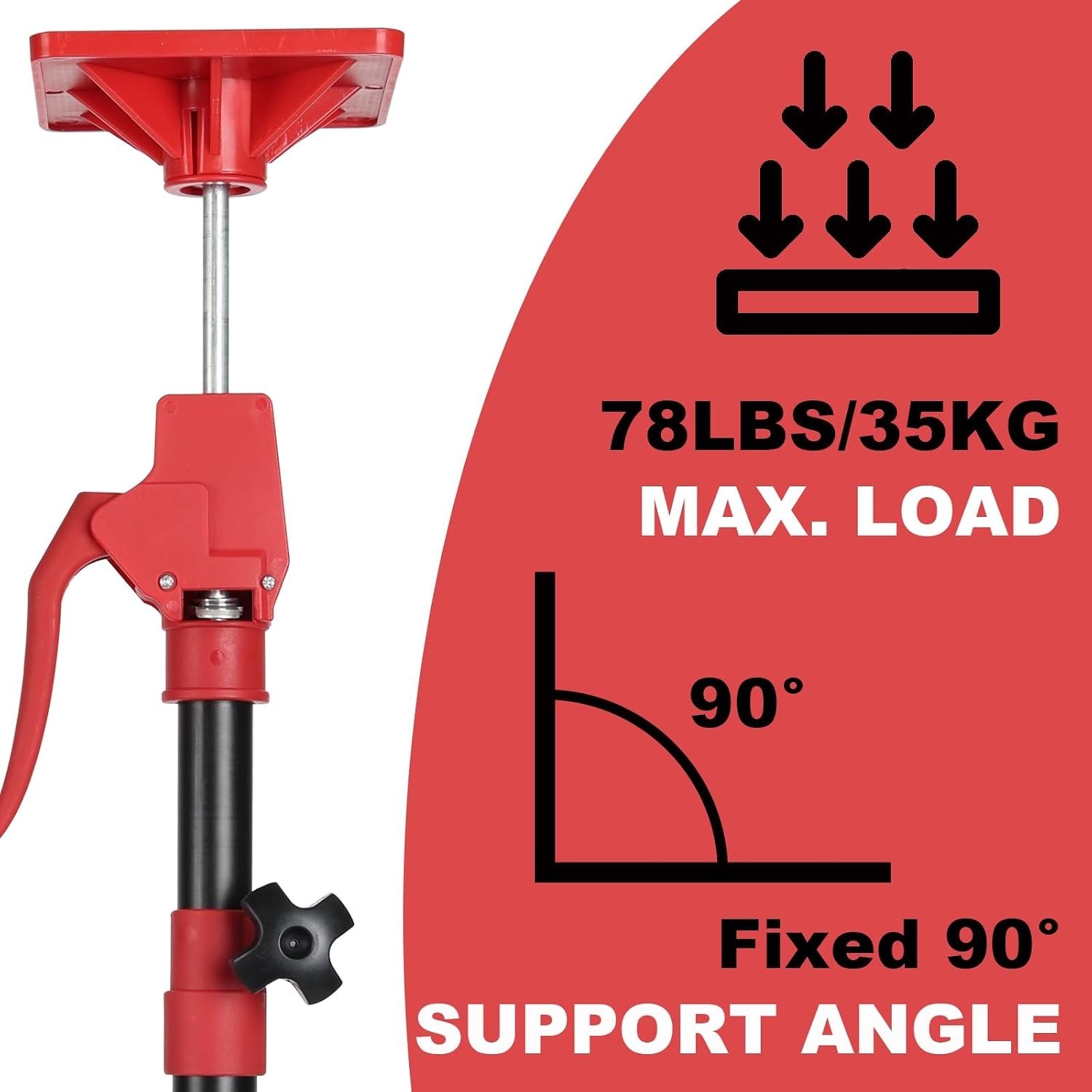 Adjustable Cabinet Jack Support Pole 19.7″-45.3″ – 2 Pack for Safe Installation