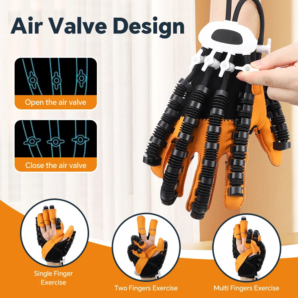 Left+Right Hand Function Rehabilitation Robot Gloves for Finger Stroke Recovery