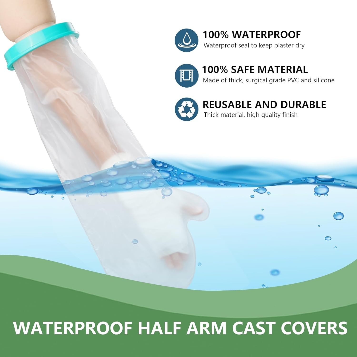 Shower Arm Cast Cover Waterproof Durable Adult Wound Bandage Dry Protection