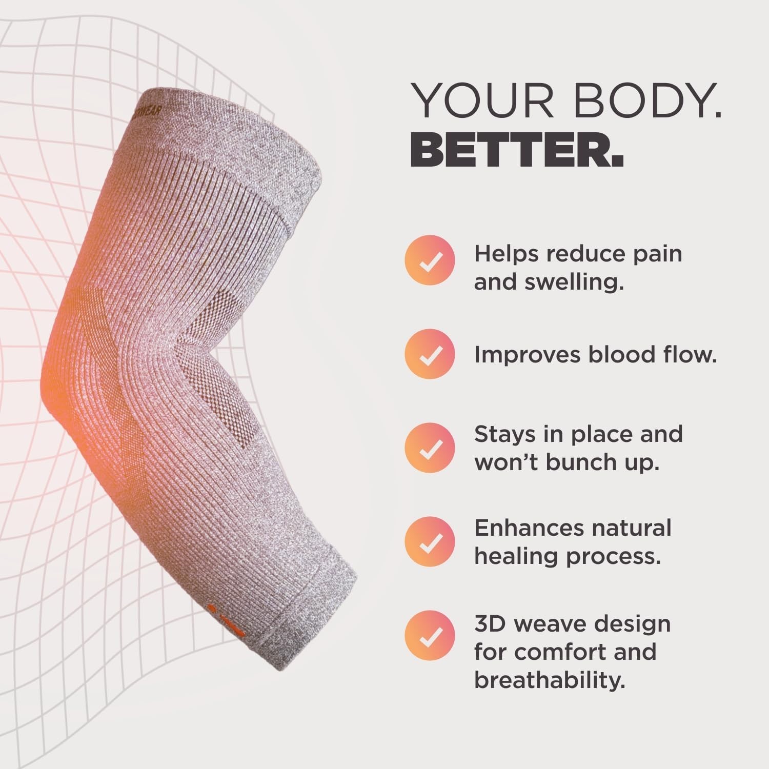 Elbow Brace for Joint Pain Relief & Inflammation with Anti-inflammatory Fabric