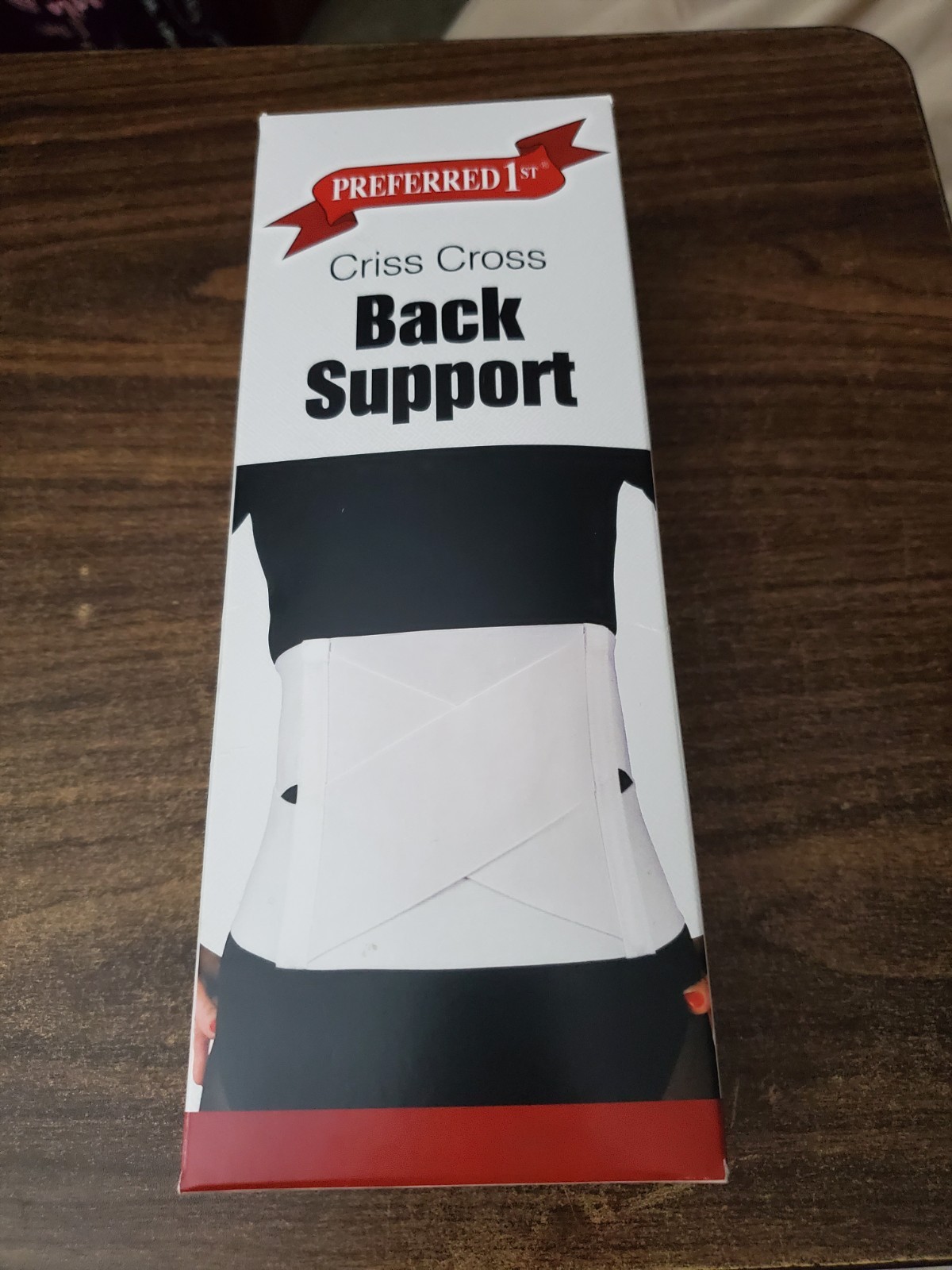 Preferred 1st Criss Cross Back Support White Large