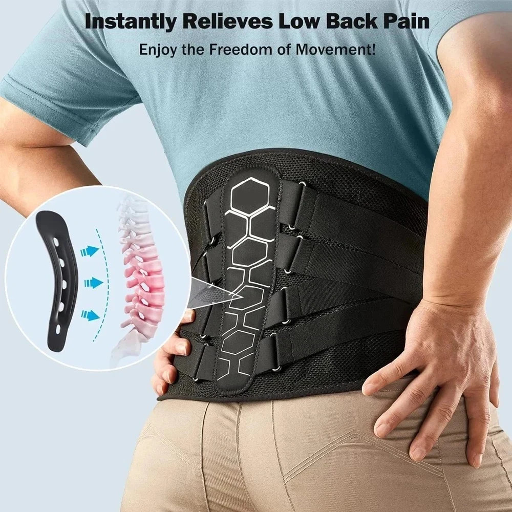 Copper Fit X-Back Brace for Lower Back Pain, Lumbar Support, (Large/XLarge)