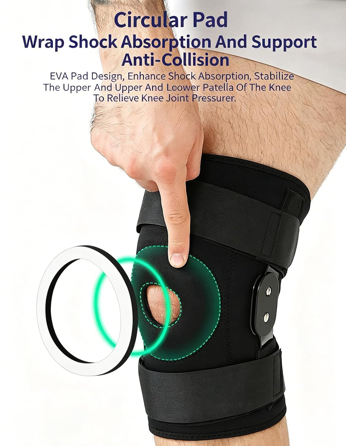 , Knee Support Meniscus Knee Brace with Side Stabilizers (Large)