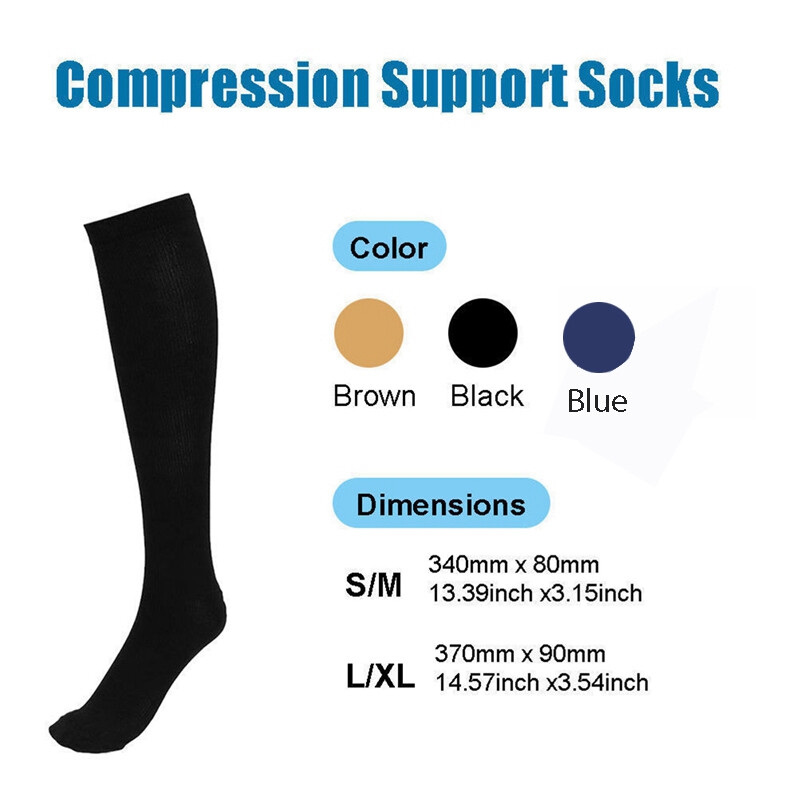 3 Pares Medias Calcetines De Compresion Para Hombres Y Mujeres Best 20-30 Mmhg