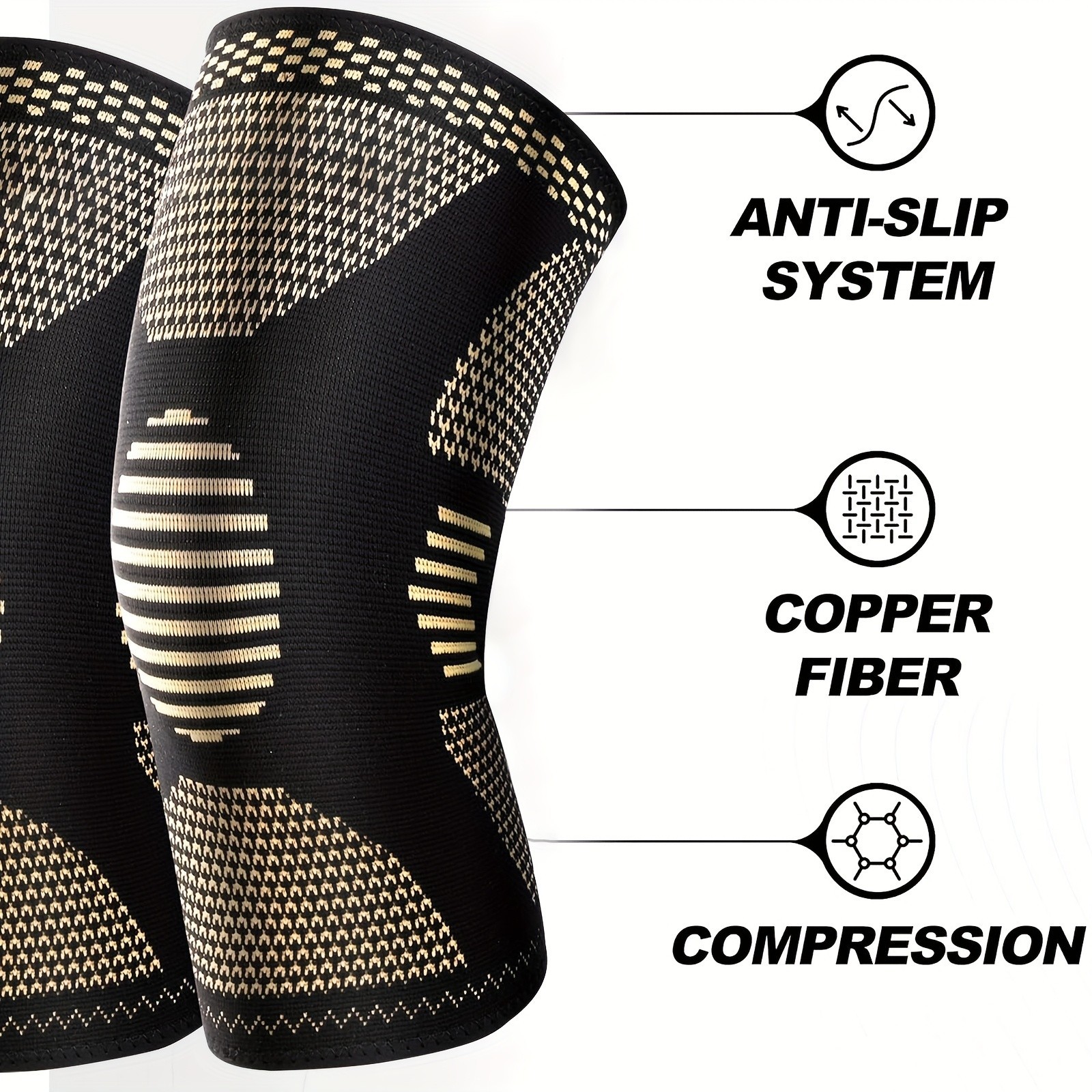 Sports Compression Knee Support, Insulating and Promoting Blood Circulation