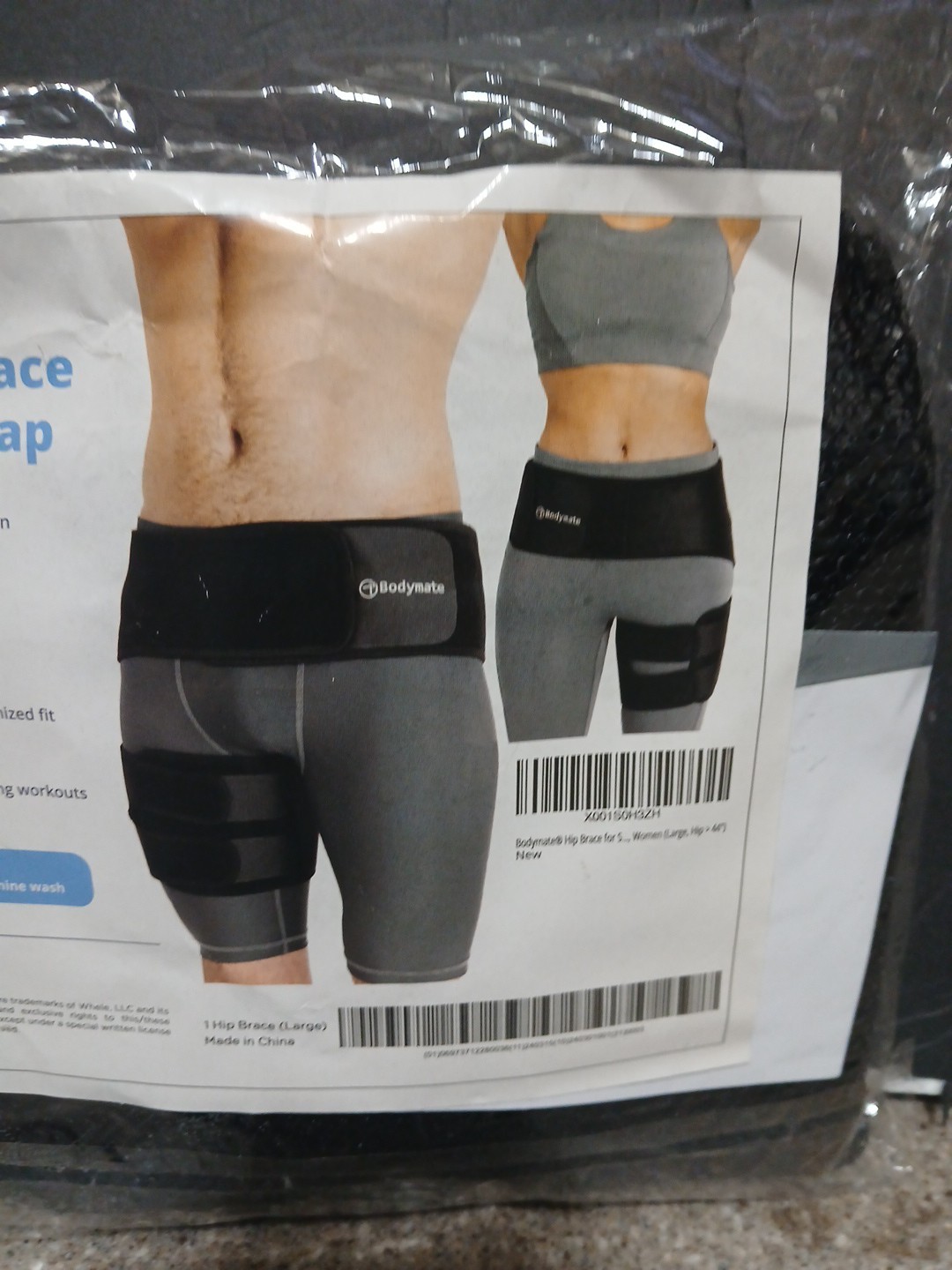Bodymate All in One Hip Brace Compression Wrap, Women (Large, Hip 44″