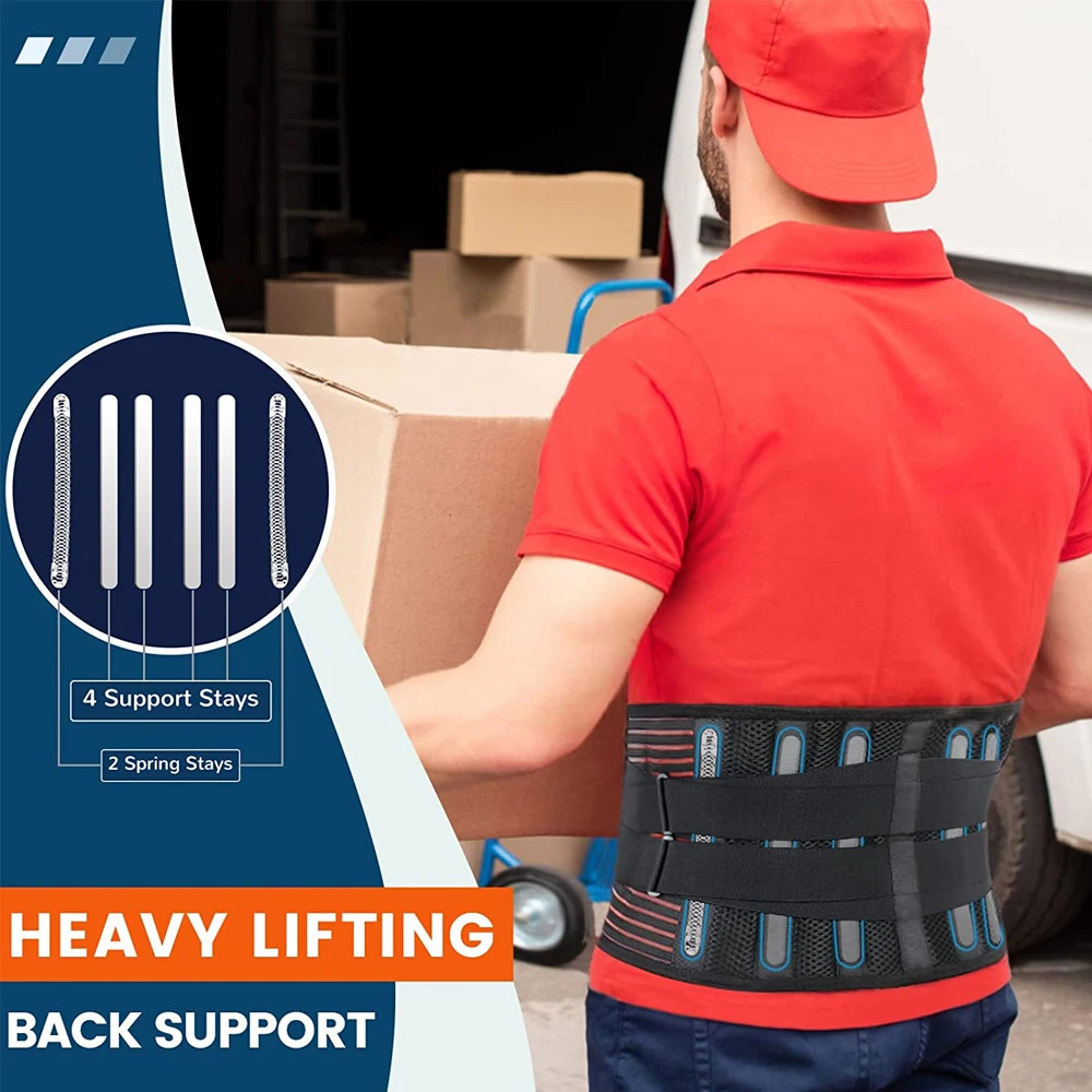 Adjustable Lower Back Brace Lumbar Support Waist Belt for Men & Women