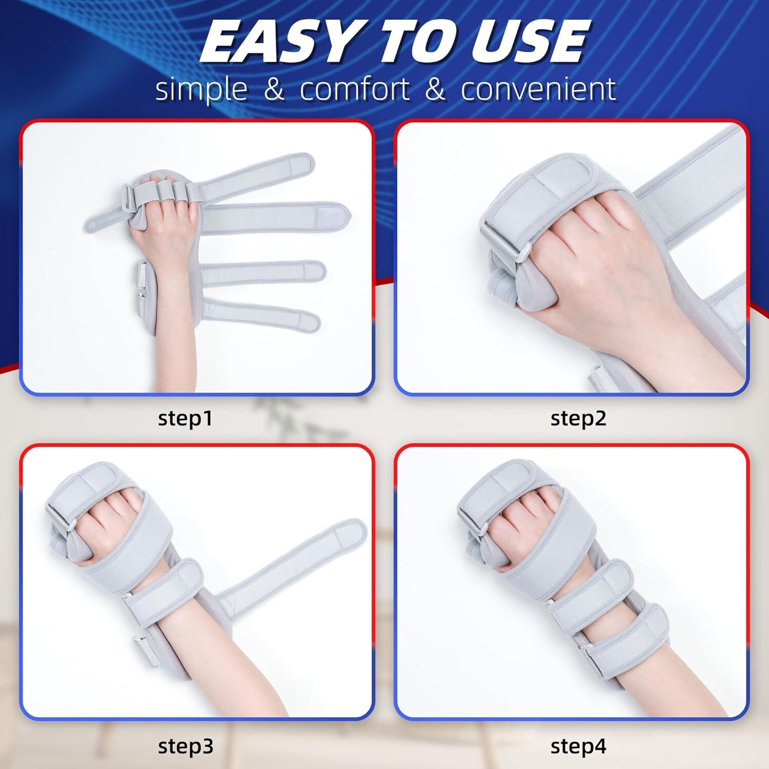 REAQER Stroke Resting Hand Splint Night Immobilizer Muscle Atrophy