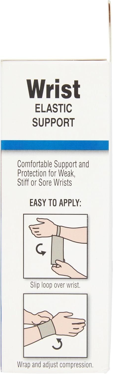 Wrist Support Wrap Elastic Wrist Brace with Loop Beige One Size Pack of 1