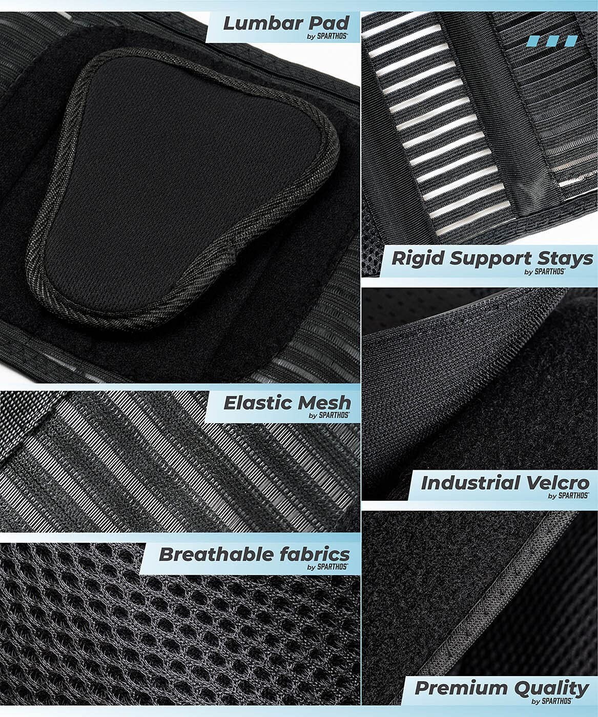 Sparthos Back Support Belt Immediate Relief from Back Pain, Sciatica