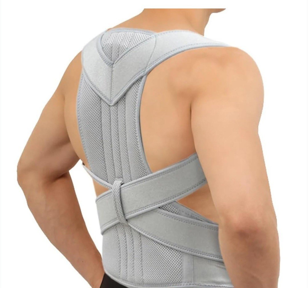 MEN’S ADJUSTABLE POSTURE CORRECTOR LOW BACK SUPPORT SHOULDER BRACE BELT 3XL NWT