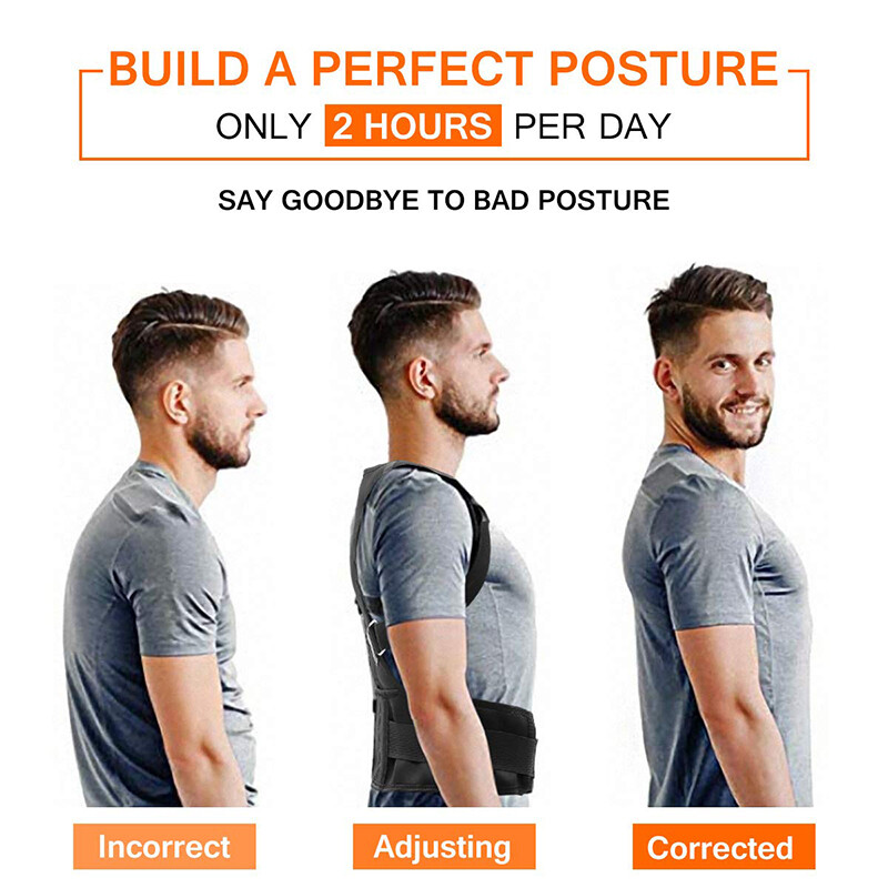 Magnetic Posture Corrector Back Brace Shoulder Straightener Lumbar Support Belt