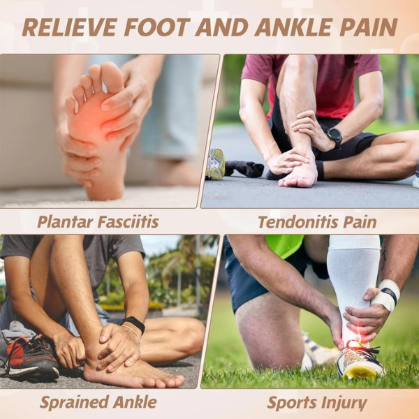 2Pcs Adjustable Copper Infused Ankle Support Compression Sleeve for Sports