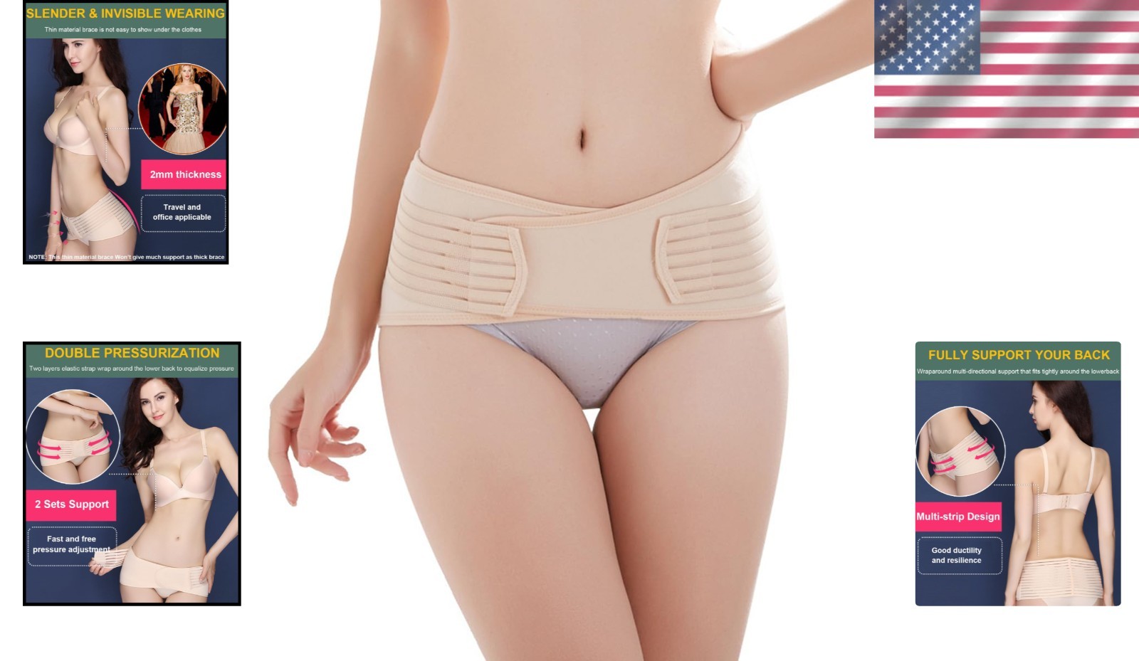 Lumbar Sacral Support Abdominal Belt chiro Spinal Large Sz