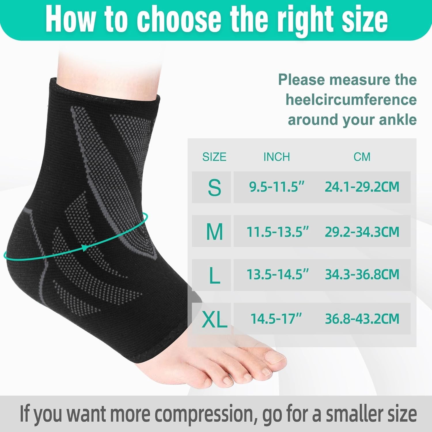 Ankle Guards,2 Pairs Ankle Brace for Women & Men,Ankle Compression Sleeve,Volley