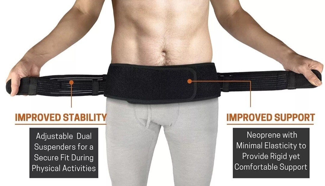 Sacroiliac Hip Belt for Women and Men That Regular (Hip Size 32″- 45″) Black New