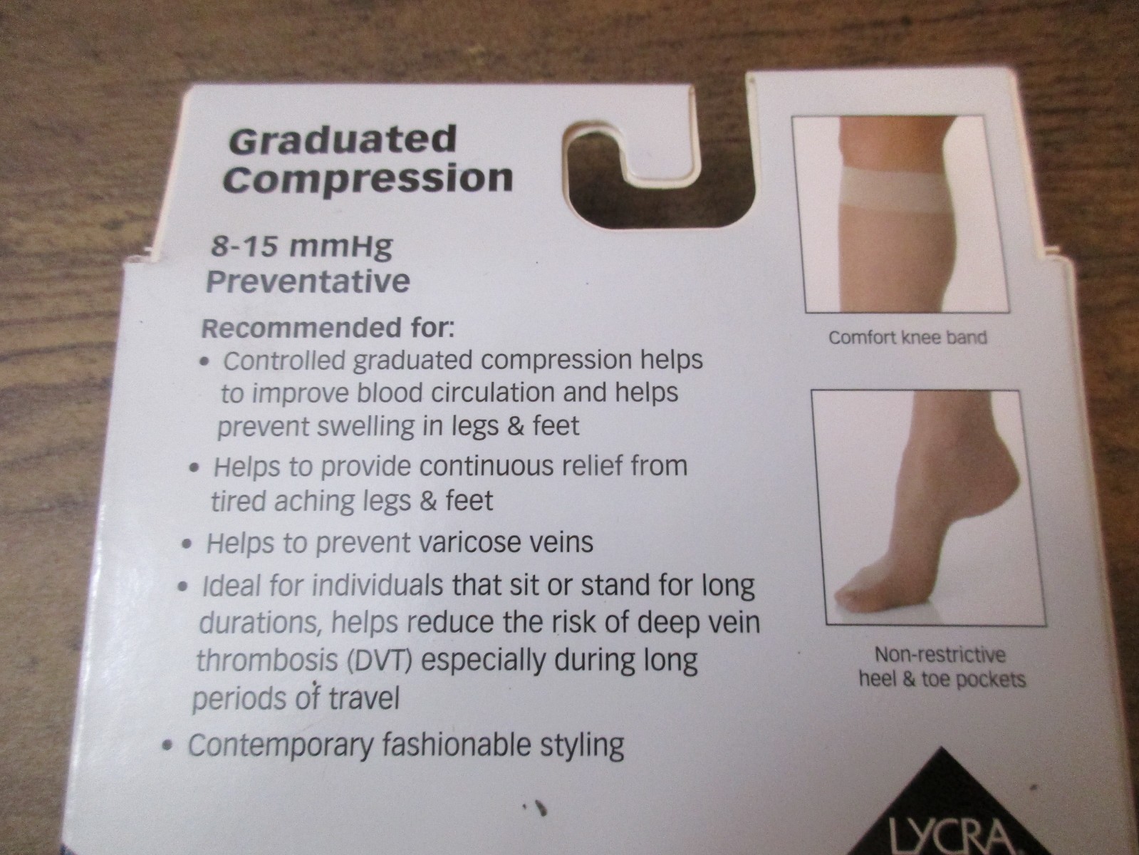 3 PAIRS Black Size S Knee High 8-15 mmHG Preventative Compression Socks