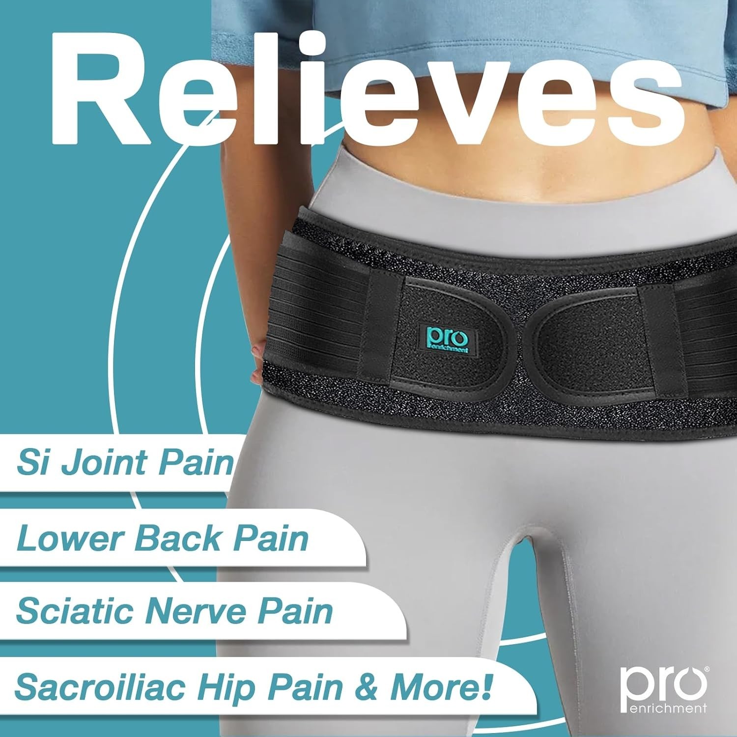 Sacroiliac Hip SI Belt for Women and Men That Alleviates Sciatic, Pelvic, Low…