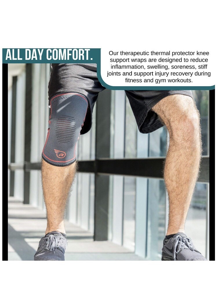 L Knee Compression Sleeve-Single Wrap Stabilizer Brace for Running,Weightlifting