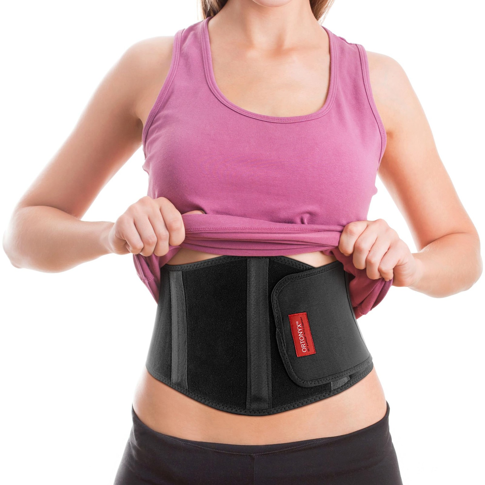 ORTONYX Ergonomic Umbilical Hernia Belt for Women and Men – Abdominal Support Bi