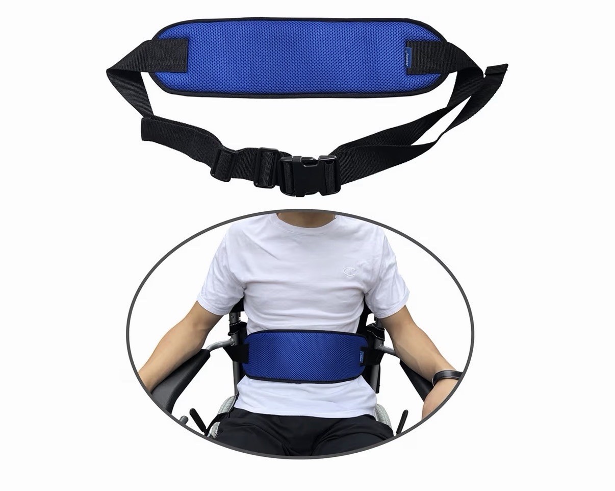 1PC Wheelchair Safety Belt Adjustable Buckle Safety Protector. Blue. Brand New