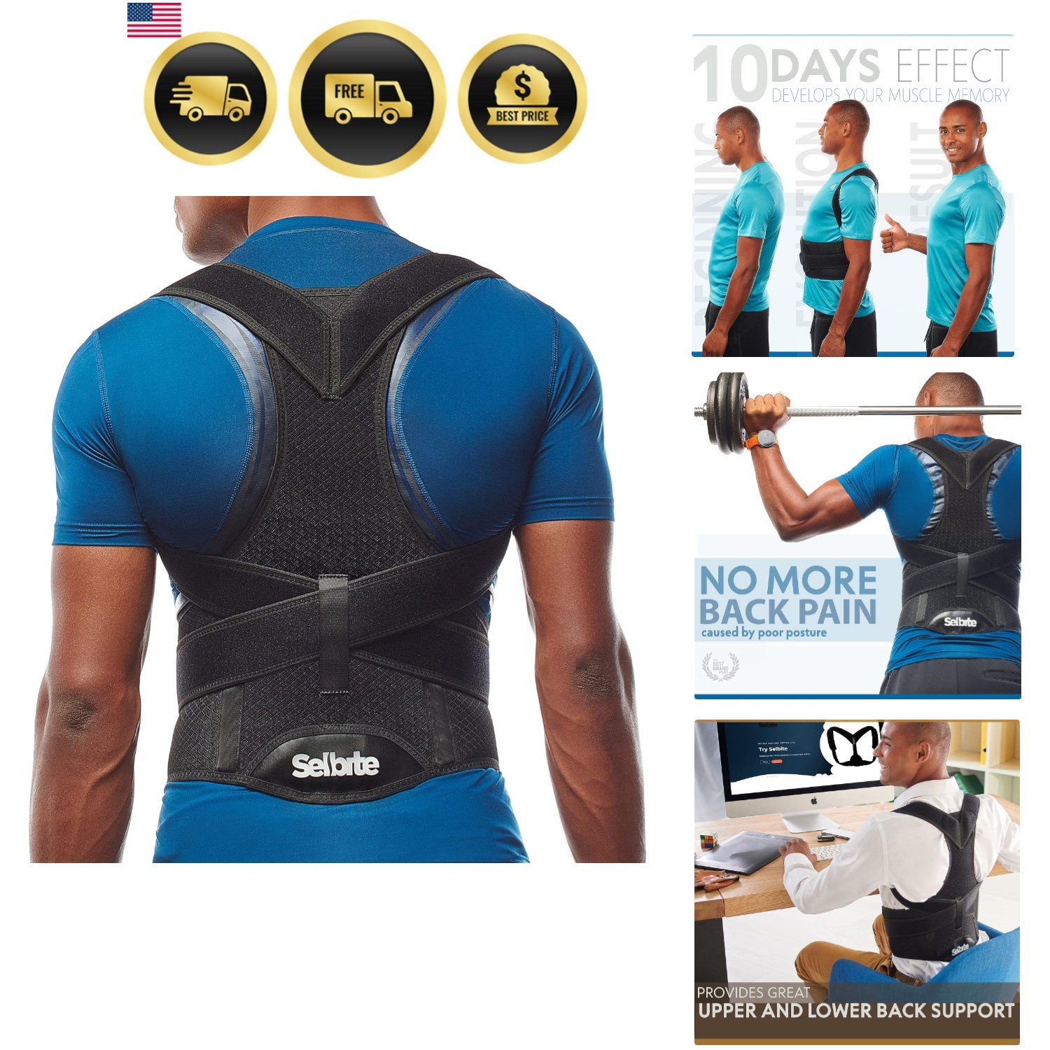 Posture Corrector for Men and Women – Back Brace for Upper and Lower Body Sup…