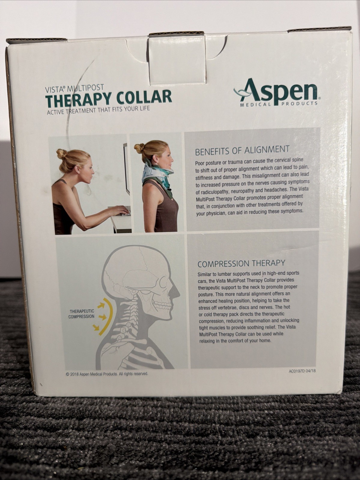 Aspen Vista MultiPost Therapy Collar Neck Compression Brace One Size AC0197D