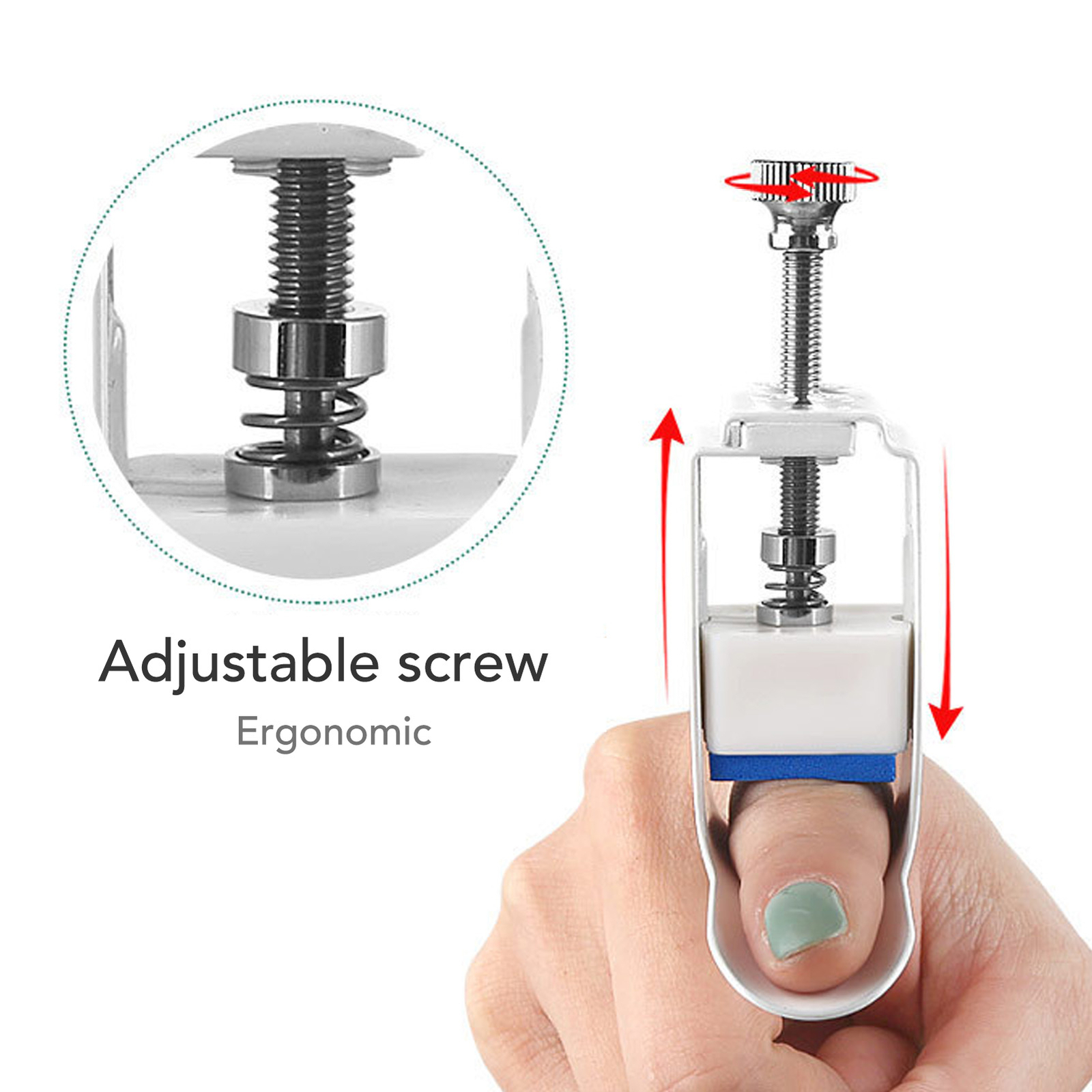 Finger Straightener Aluminum Alloy Adjustable Metal Finger Splint For Finger