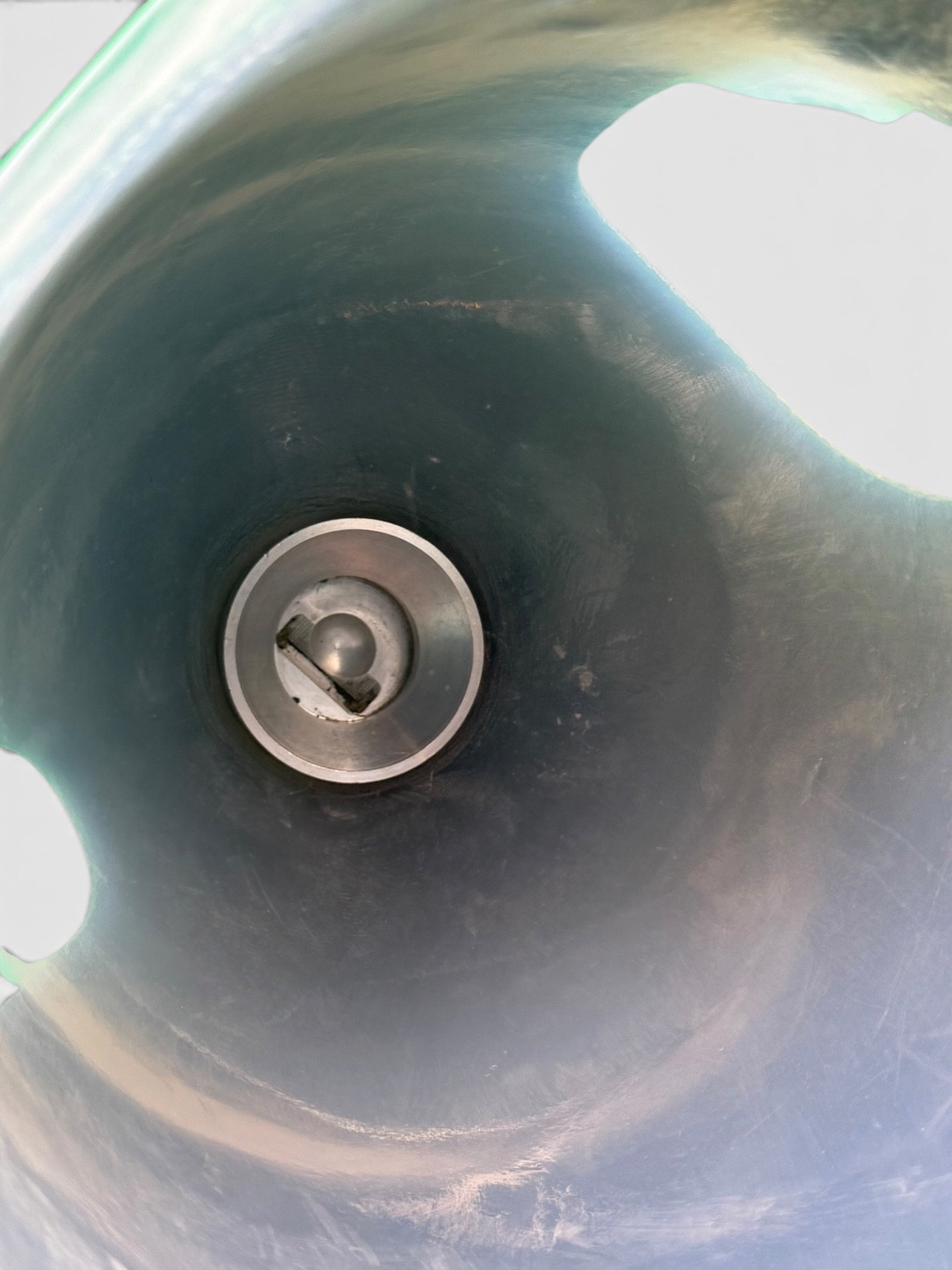 Left above knee prosthetic socket. Not for medical use.