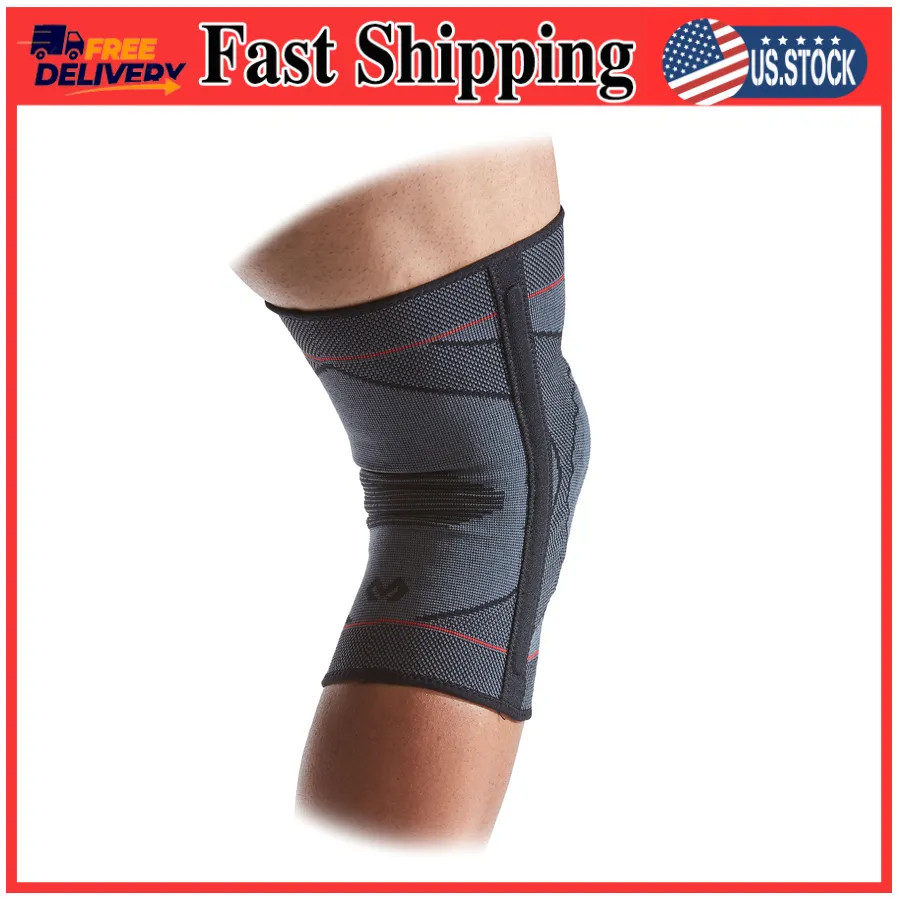 McDavid Knee Compression Knit Sleeve with Gel Buttress and Stays Size S/M