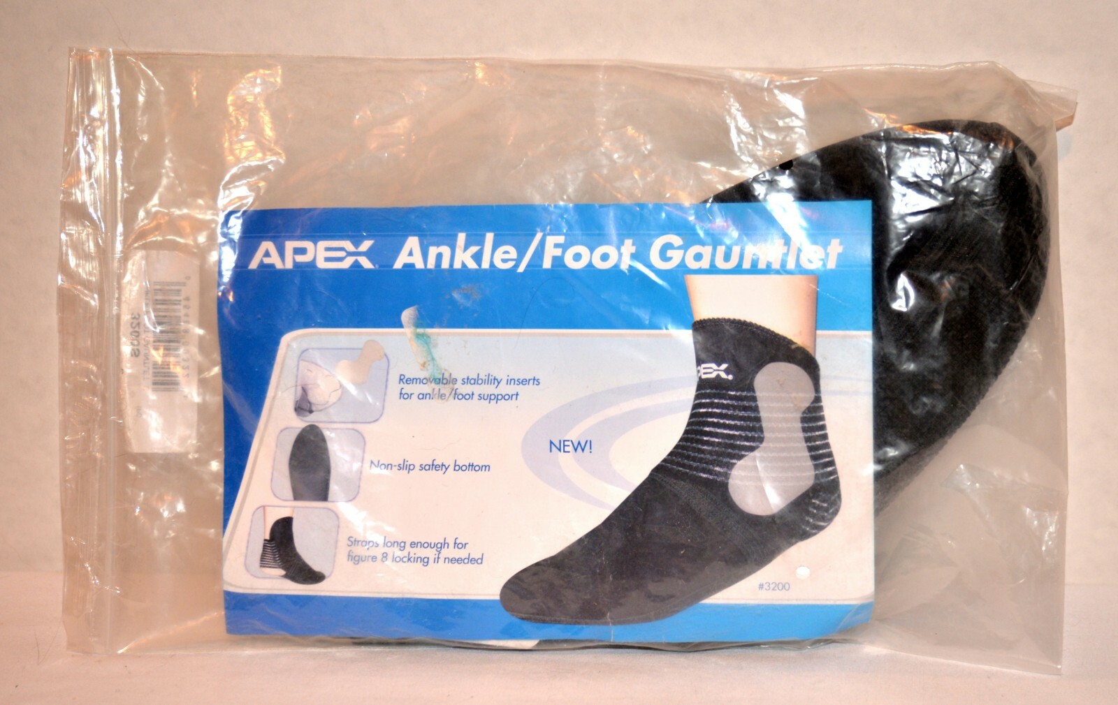 APEX Ankle Foot Gauntlet Brace – #3200 – Size: Small – Men 6-7 / Women 7-9 – Uni