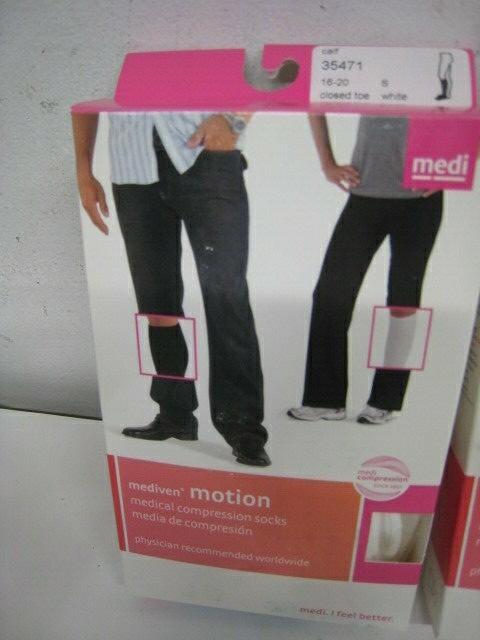 MEDIVEN CALF CLOSED TOE 35471 S 16-20 WHITE PACK OF 3