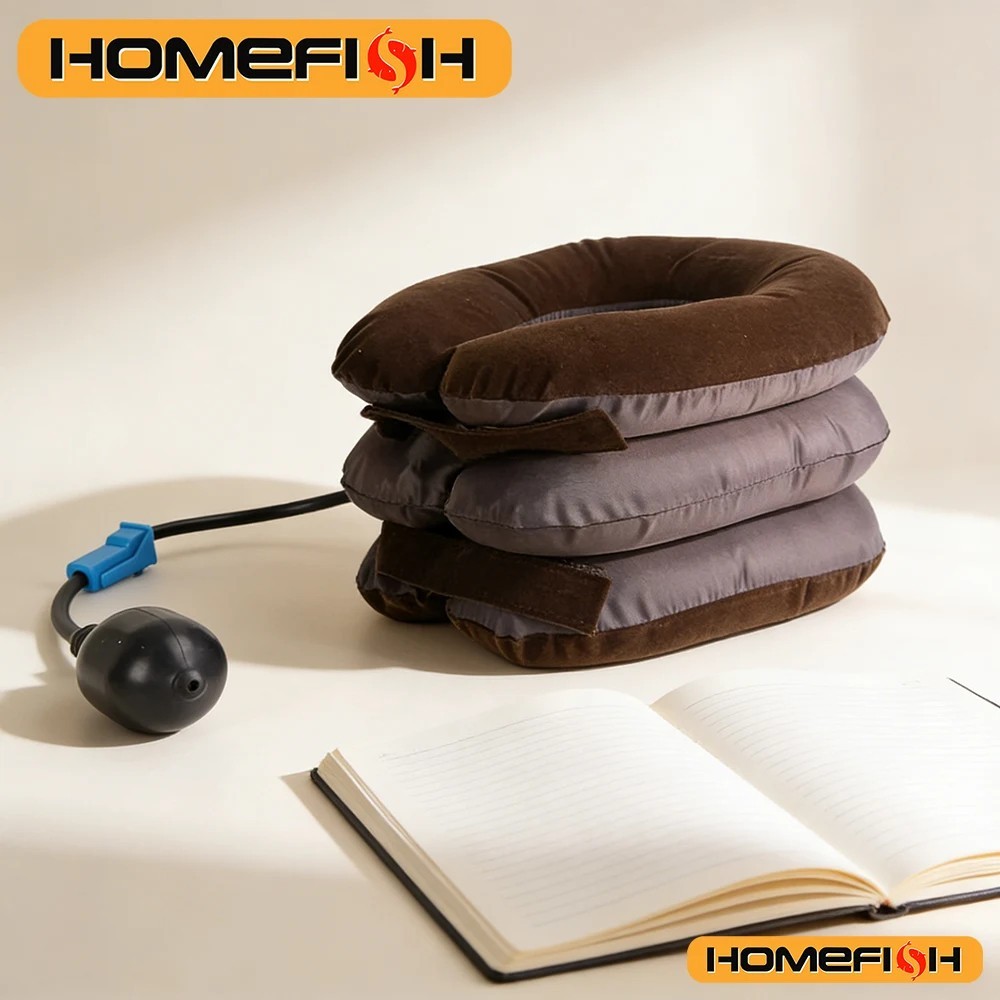 Inflatable Cervical Traction Neck Stretcher Brace Support Pain Relief Device