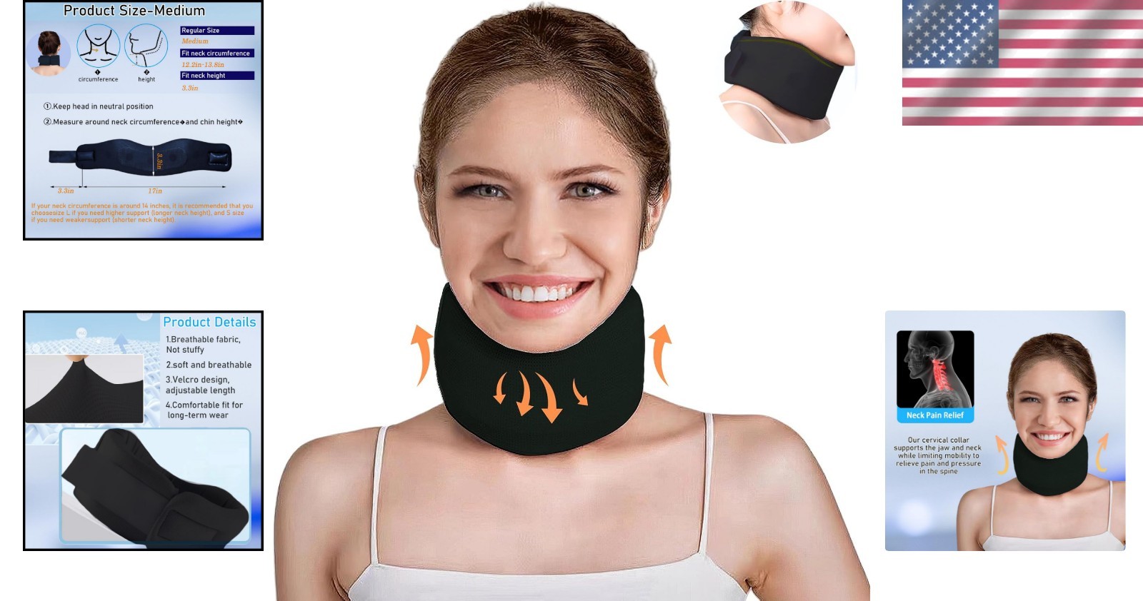 Cervical Collar Neck Brace – Pain and Pressure Relief for Home & Office Use