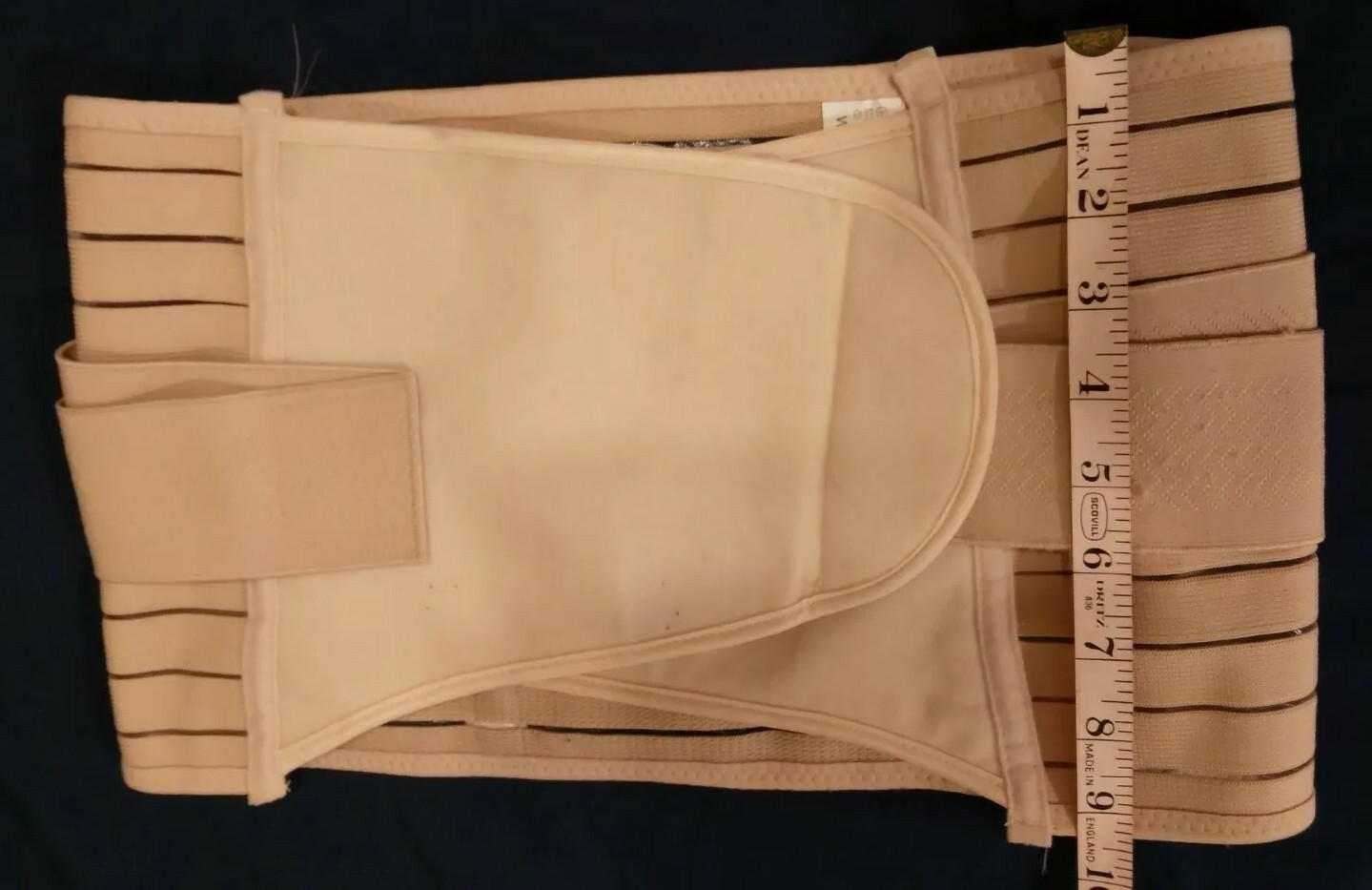 ChongErfei Waist Belt One Size Beige 80% Polyester 20% Spandex EUC
