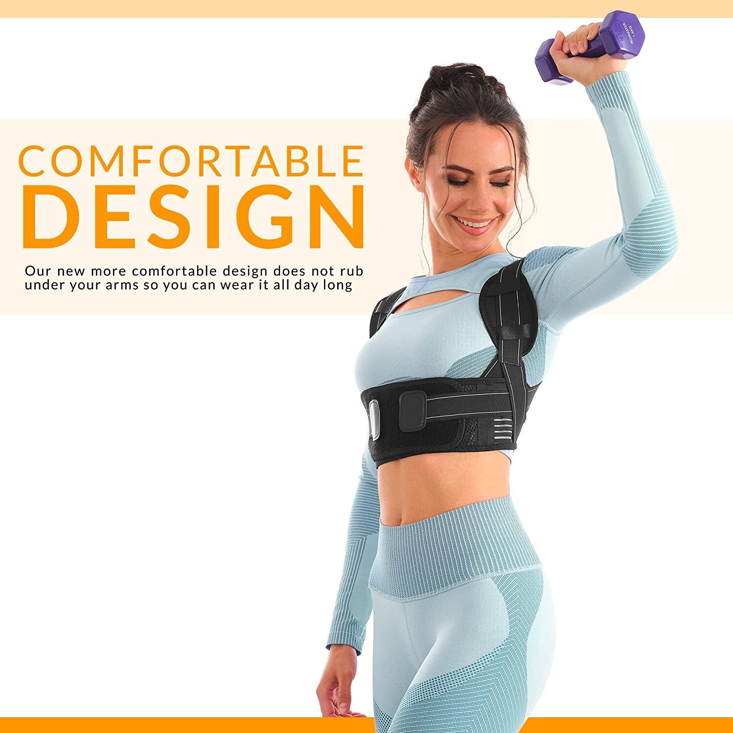 Selbite Mesh Posture Corrector for Women / Men (Large: Fits chests from 36″-39″)