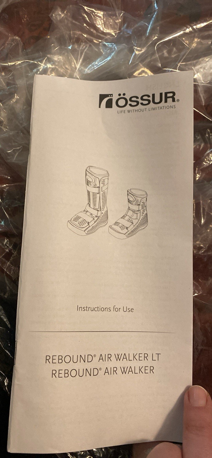 Ossur Rebound Air Walker Boot Compression Straps Air Pump High Top Medium Ankle