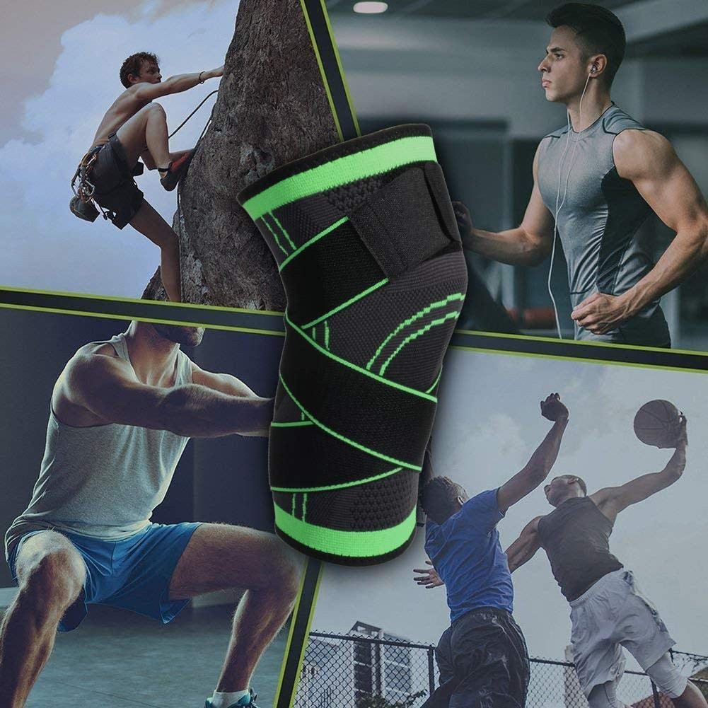 Vitoki Knee Braces for Pain, 1 Pack Compression Sleeve, XL, Green