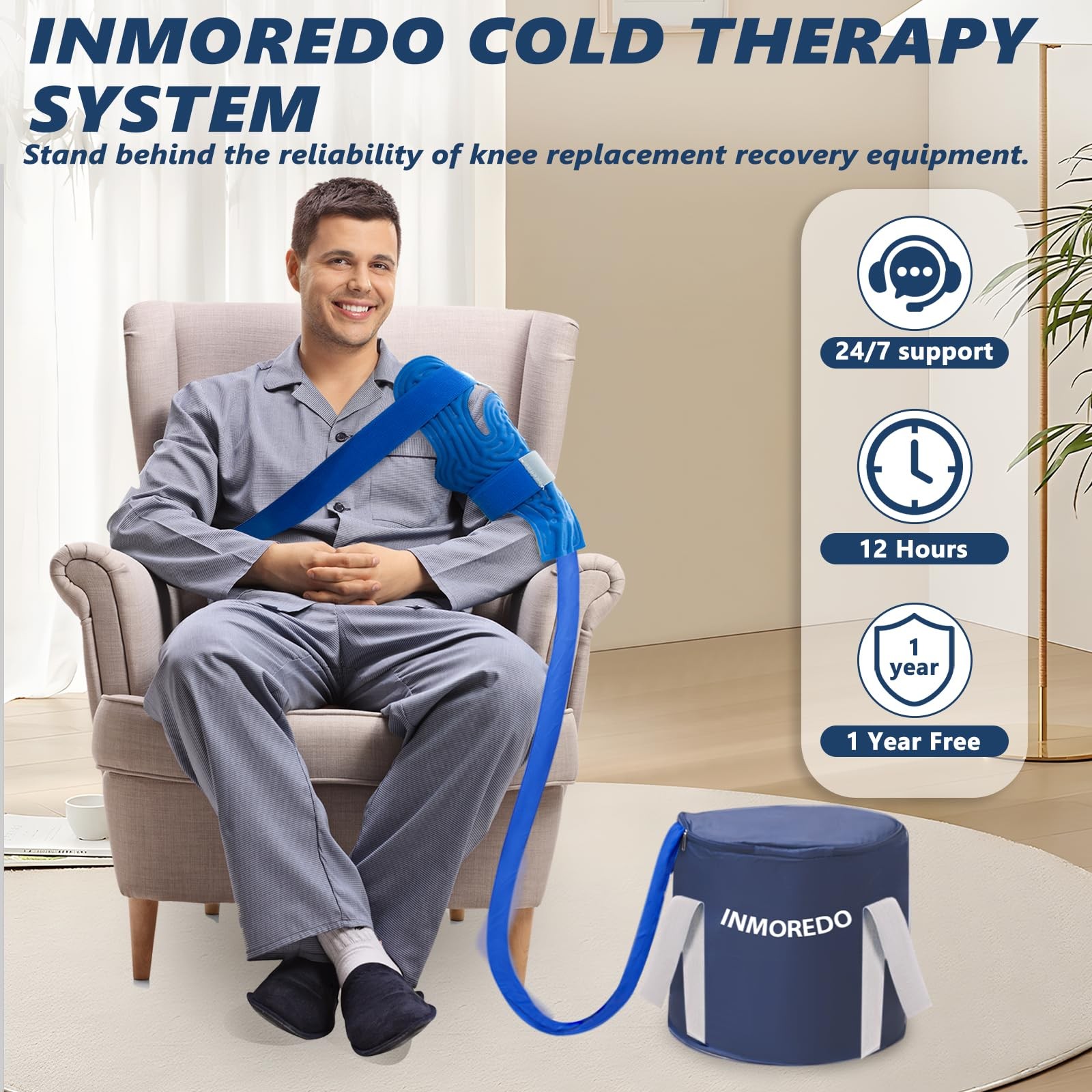 Inmoredo Cold Therapy Machine, Programable Ice Therapy Machine,
