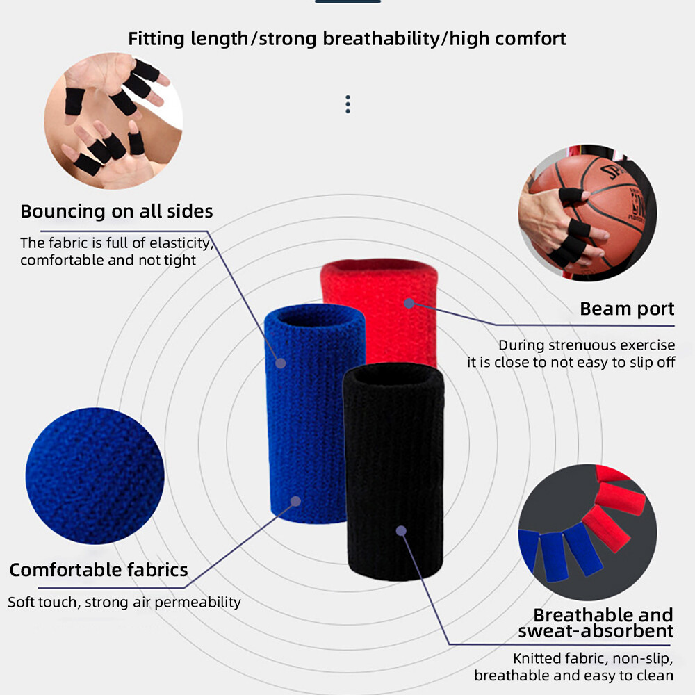 10pcs Thumb Finger Support Brace Compression Splint Arthritis Sports Gym Sprains
