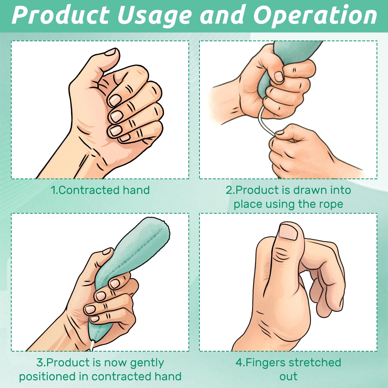 2 Pcs Palm Protector for Hand Carrot Shape Finger Contracture Cushio…