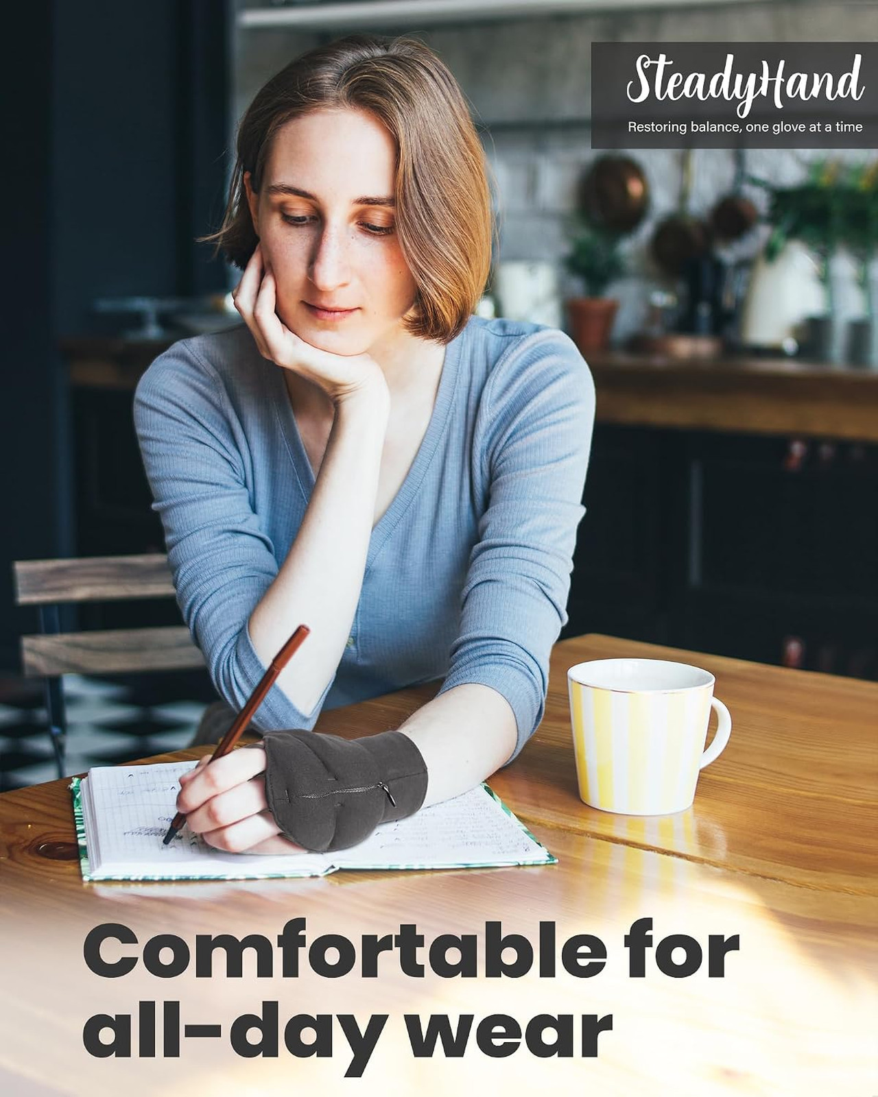 Weighted Hand Glove for Tremor Relief Adjustable Wrist Support for Parkinson’s