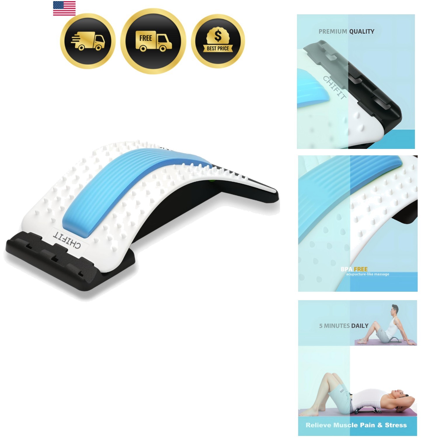 Multi-Level Back Stretching Device – Immediate Relief for Herniated Disc, Sci…