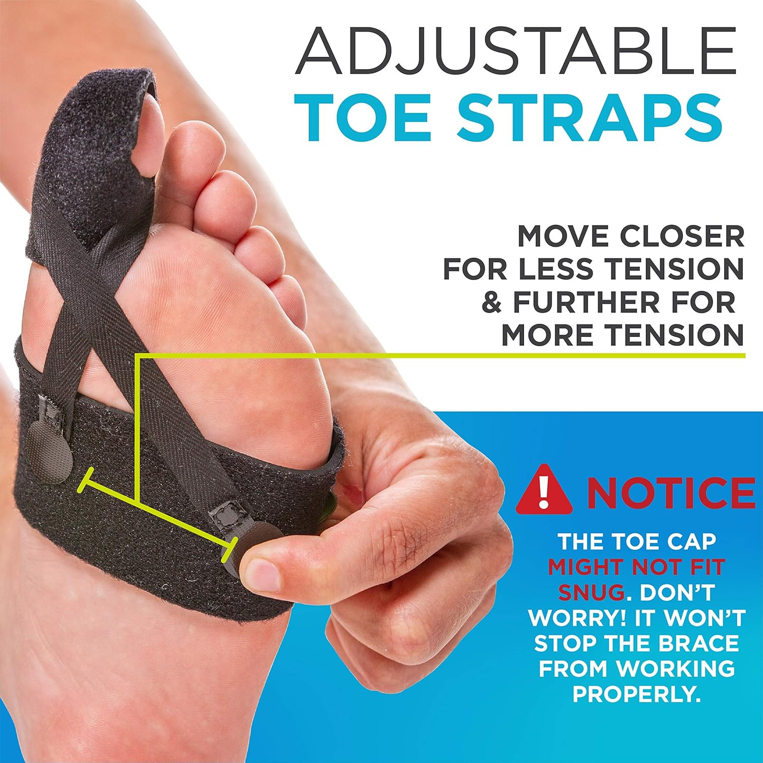 Turf Toe Brace – Soft Big Toe Taping Splint Straightener Wrap with Support Strap