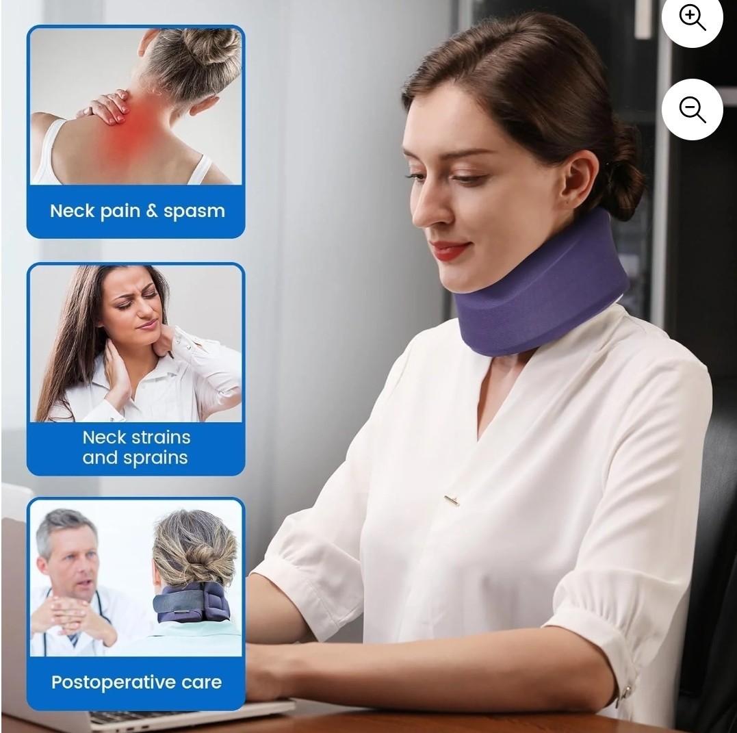 Adjustable Collar Neck Support Brace Soft Cervical Traction Device Pain Relief